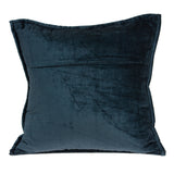 Parkland Collection Cerro Transitional Dark Blue Solid Quilted Pillow Cover With Poly Insert