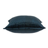 Parkland Collection Cerro Transitional Dark Blue Solid Quilted Pillow Cover With Poly Insert