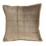 Parkland Collection Byblo Transitional Taupe Solid Quilted Pillow Cover With Poly Insert