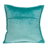 Parkland Collection Gorty Transitional Aqua Solid Quilted Pillow Cover With Poly Insert