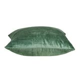 Parkland Collection Charlotte Transitional Green Solid Pillow Cover With Poly Insert