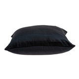 Parkland Collection Spano Transitional Black Solid Pillow Cover With Poly Insert