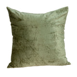 Parkland Collection Sphene Transitional Olive Solid Pillow Cover With Poly Insert