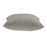 Parkland Collection Emma Transitional Grey Solid Pillow Cover With Poly Insert