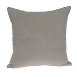 Parkland Collection Emma Transitional Grey Solid Pillow Cover With Poly Insert