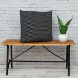 Parkland Collection Tuxedo Transitional Black Throw Pillow