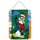 Caroline'S Treasures Pjc1015Ds1216 Just Dropping In To Say Hello Christmas Penguin Wall Or Door Hanging Prints, 16 X 12, M