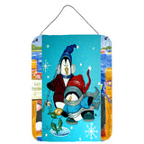 Caroline'S Treasures Pjc1020Ds1216 Something'S Fishy Christmas Penguin Wall Or Door Hanging Prints, 16 X 12, Multicolor