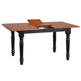 Sunset Trading Selections 60 Rectangular Extendable Butterfly Leaf Dining Table | Cherry/Antique Black Wood | Seats 4, 6