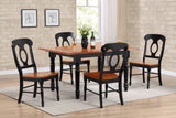 Sunset Trading Selections 5 Piece 60 Rectangular Extendable Dining Set | Napoleon Chairs | Butterfly Leaf Table | Cherry/Antiq