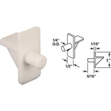 U 10138 Prime-Line 1/4 In. White Plastic Shelf Support (8 Count)