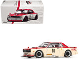 Skyline GTR V8 Drift Hakosuka RHD (Right Hand Drive) #10 Watanabe Red and Cream 1/64 Diecast Model Car by Pop Race