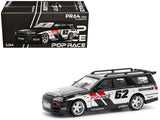GTR Stagea RHD (Right Hand Drive) #62 Simons Garage Black with White Sides 1/64 Diecast Model Car by Pop Race