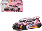 Toyota Goodride GR Yaris RHD (Right Hand Drive) EVA RT Production Model08 Pink Metallic with Graphics 1/64 Diecast Model Car 