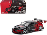Toyota Pandem GR86 Advan Black and Red with Graphics 1/64 Diecast Model Car by Pop Race