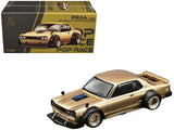 Skyline GTR V8 Drift Hakosuka RHD (Right Hand Drive) Gold Metallic 1/64 Diecast Model Car by Pop Race