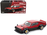Skyline KPGC110 Kenmeri RHD (Right Hand Drive) Red Metallic and Black 1/64 Diecast Model Car by Pop Race