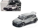 Toyota Pandem GR Yaris RHD (Right Hand Drive) Raw Metal 1/64 Diecast Model Car by Pop Race