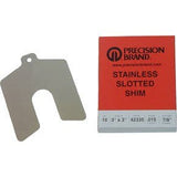 42260 Precision 2x2x0.100 Stainless Steel Slotted Shim (Pack of 5)