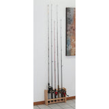 Wooden Mallet Fishing Rod Rack, 5 Rod, Unfinished