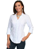 3/4 SLEEVE PERUVIAN COTTON BLOUSE