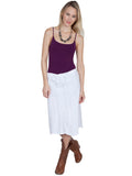 TIE FRONT SKIRT ELASTIC BACK