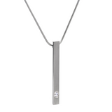 PT223W B.Tiff Supera Triangular Bar Pendant Necklace