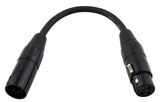 Pig Hog 6-In Dmx Intelligent Lighting Control Adapter 5 Pin (Male) To 3 Pin (Female) Xlr