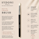 SYDONI PETITE EYESHADOW CREASE BRUSH - Goat Hair Bristles