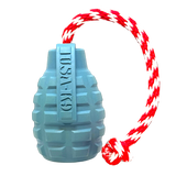 USA-K9 Grenade Shaped Rubber Dog Toy - Chew, Treat Dispenser & Tug Toy | USA