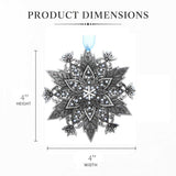 Snow Crystal Poinsettia Ornament (Aluminum)