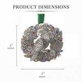 Merry Parrot Ornament with Crystals (Aluminum)