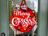 Merry Christmas Lights Door Hanger Unfinished Kit