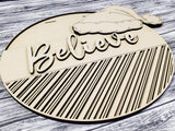 Believe Hat and Candy Cane Pattern Door Hanger Unfinished Kit