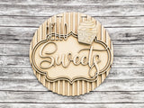 Hello Sweets Sign Door Hanger Unfinished Kit