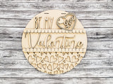 Be My Valentine Hearts Door Hanger Unfinished Kit