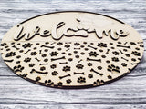 Welcome Dog Paws Door Hanger Unfinished Kit