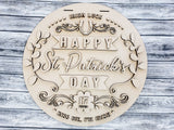 Irish Luck St Patrick's Day Door Hanger Unfinished Kit