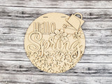 Hello Spring Watering Can Door Hanger Unfinished Kit