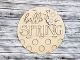 Hello Spring Polka Dots Door Hanger Unfinished Kit