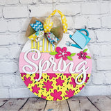 Hello Spring Watering Can Door Hanger