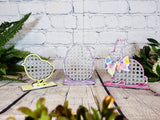 Rattan Easter Standing Chick Bunny Egg