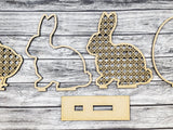 Rattan Easter Standing Chick Bunny Egg
