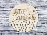 Happy Camper Door Hanger Unfinished Kit