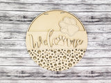 Welcome Dog Paws Door Hanger Unfinished Kit