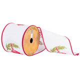 Vickerman 4 X 10Yd White Red Embroider Lantern - Q172159