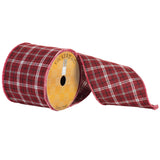 Vickerman 4 x 10yd Red White Silver Plaid Q172512