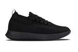CALTO - QA060 - 2.4 Inches Taller (Black/Black Sole) - Lightweight Knitted Sneakers