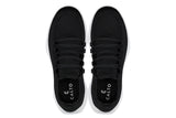 CALTO - QA062 - 2.4 Inches Taller (Black/White Sole) - Lightweight Knitted Sneakers