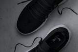 CALTO - QA062 - 2.4 Inches Taller (Black/White Sole) - Lightweight Knitted Sneakers